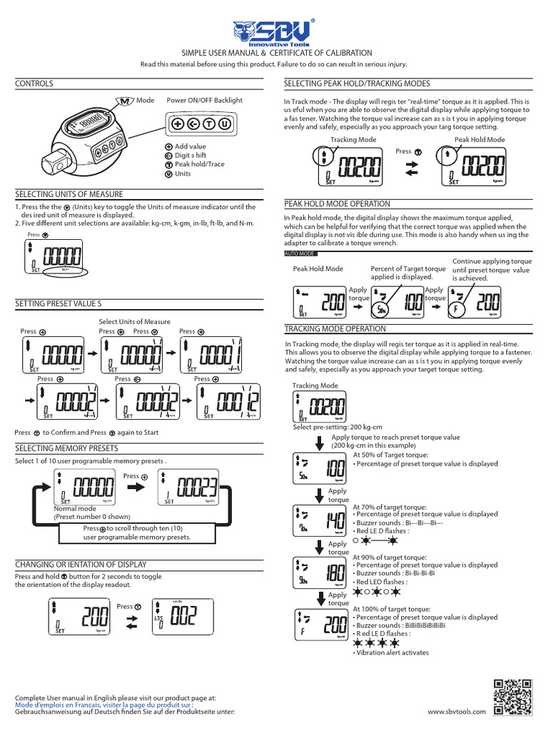 Digital Torque Adapter | PDF | Force | Torque