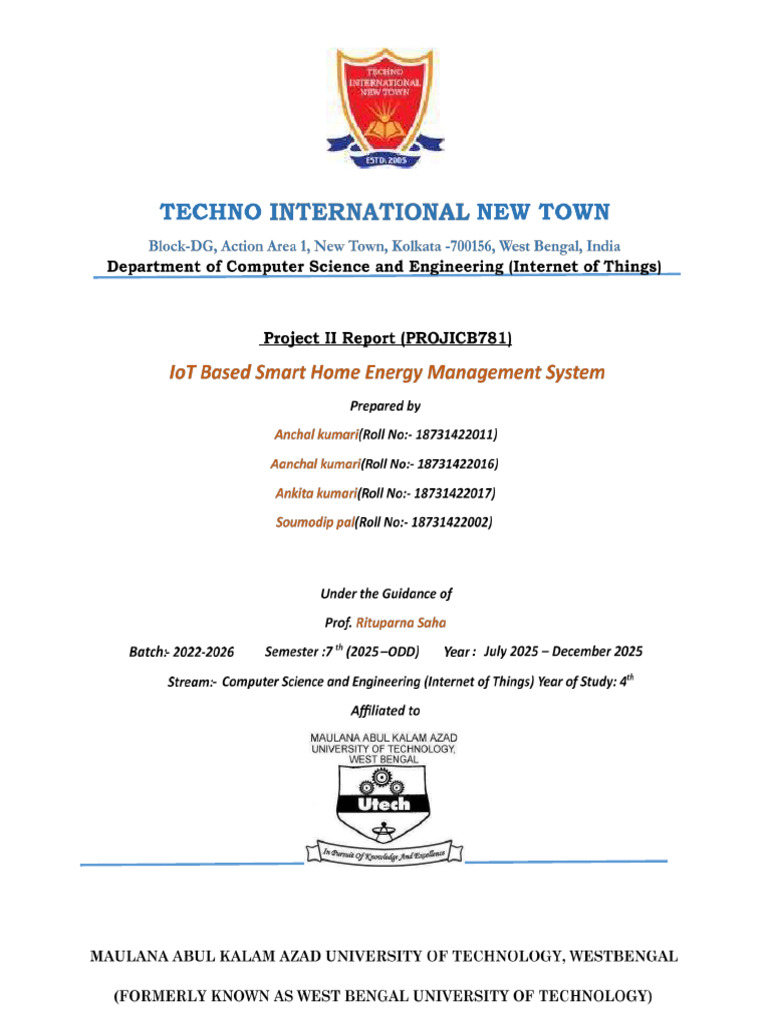 Project Report 2 | PDF | Internet Of Things | Home Automation