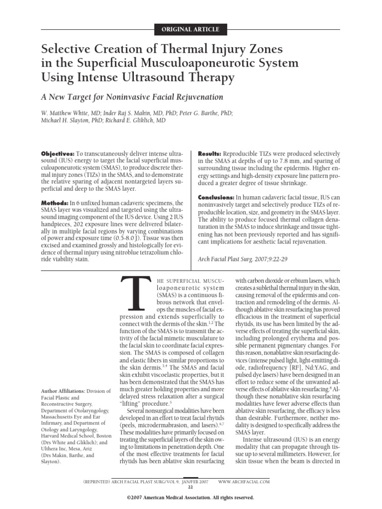 White Et Al 2007 Selective Creation of Thermal Injury Zones in The ...