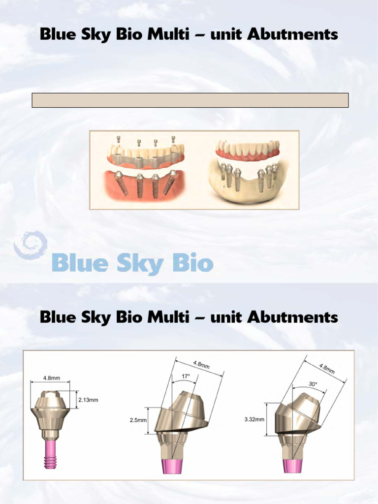 Quattro Multi Unit Abutment | PDF | Dentistry Branches