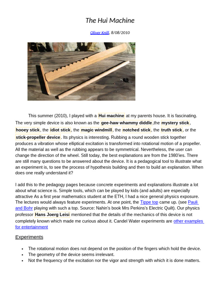 The Hui Machine | PDF | Applied And Interdisciplinary Physics ...