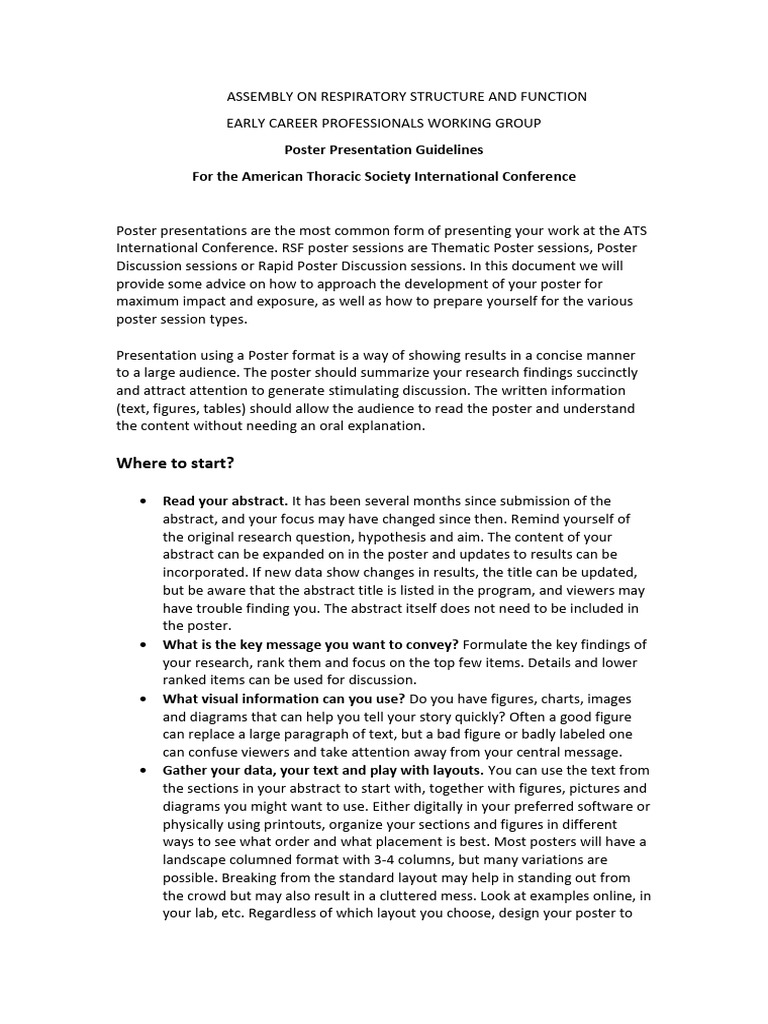 Poster Presentation Guidelines | PDF | Typefaces | Abstract (Summary)