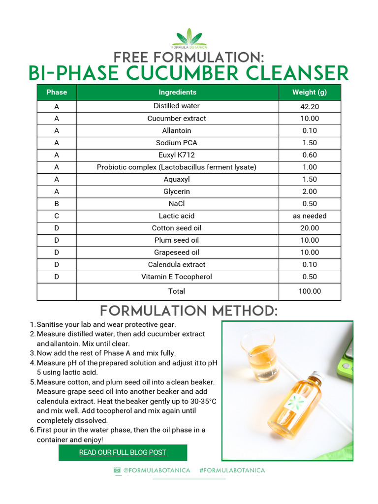 Formula Botanica Formulation Bi Phase Oil | PDF | Skin Care
