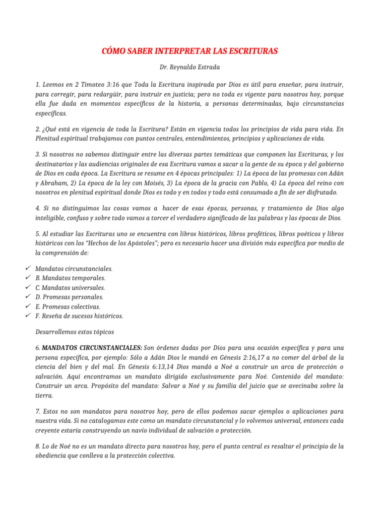Cómo Saber Interpretar Las Escrituras | PDF | Epístola a los gálatas ...