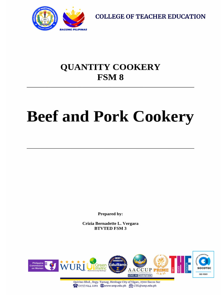 Report Hard Copy - Copy | PDF | Beef | Cooking