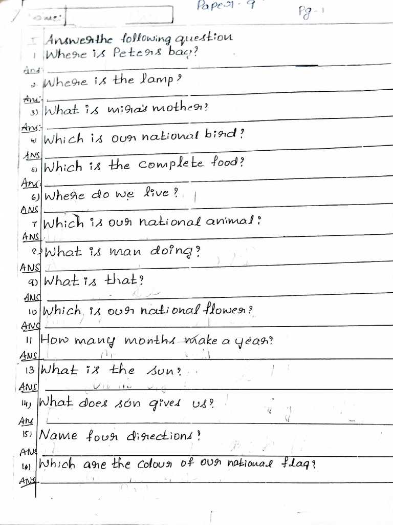 Model Paper 9 | PDF