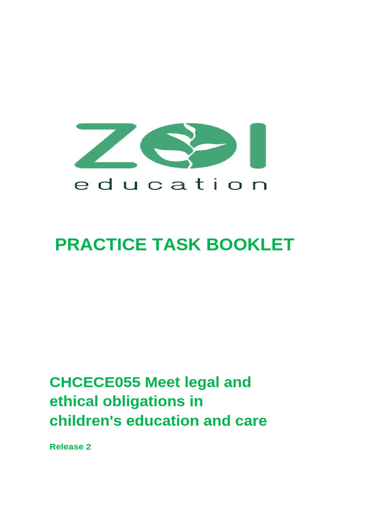 CHCECE055 - Practice Assessment Booklet | PDF | Emergency