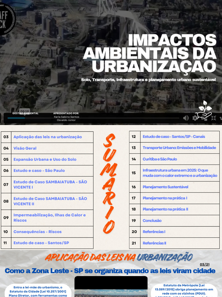 Impactos Ambientais Da Urbanização | PDF | Enchente | Cidade