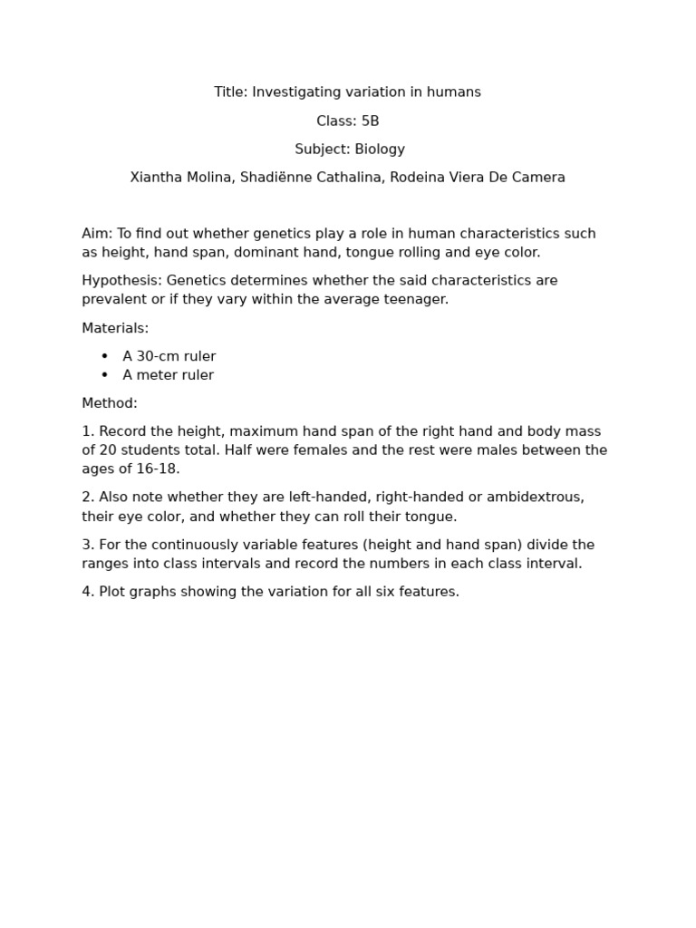Genetics Lab Report 19-1-26 | PDF