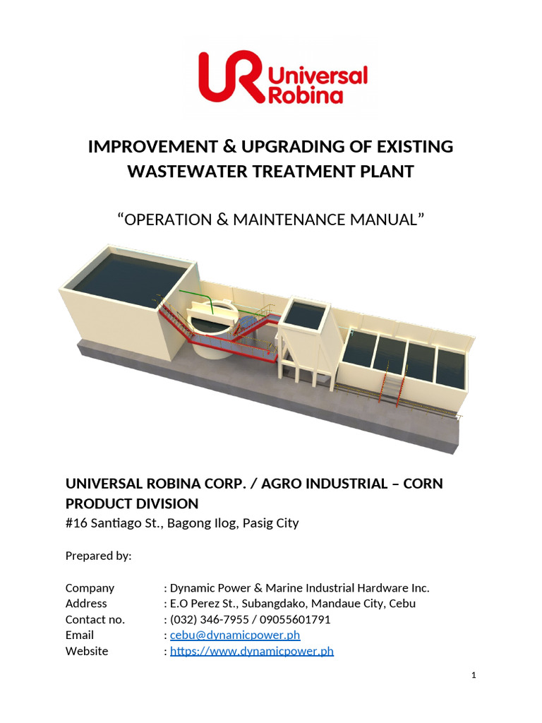 Opertion's Manual | PDF | Sewage Treatment | Environmental Technology