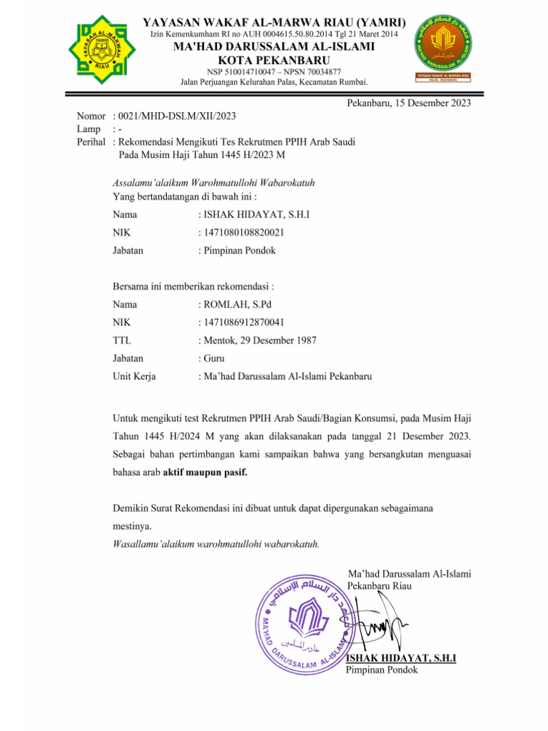 Rekomendasi Baru Ustd Romlah 2 | PDF