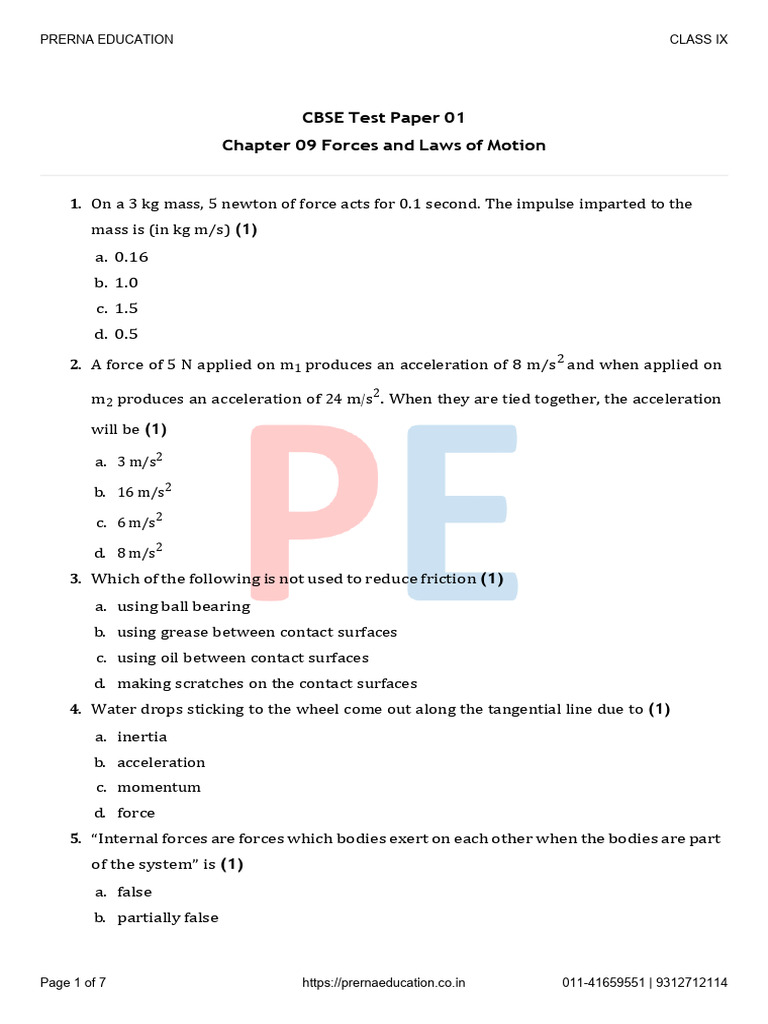 Force and Laws of Motion 1.image .Marked | PDF | Force | Momentum