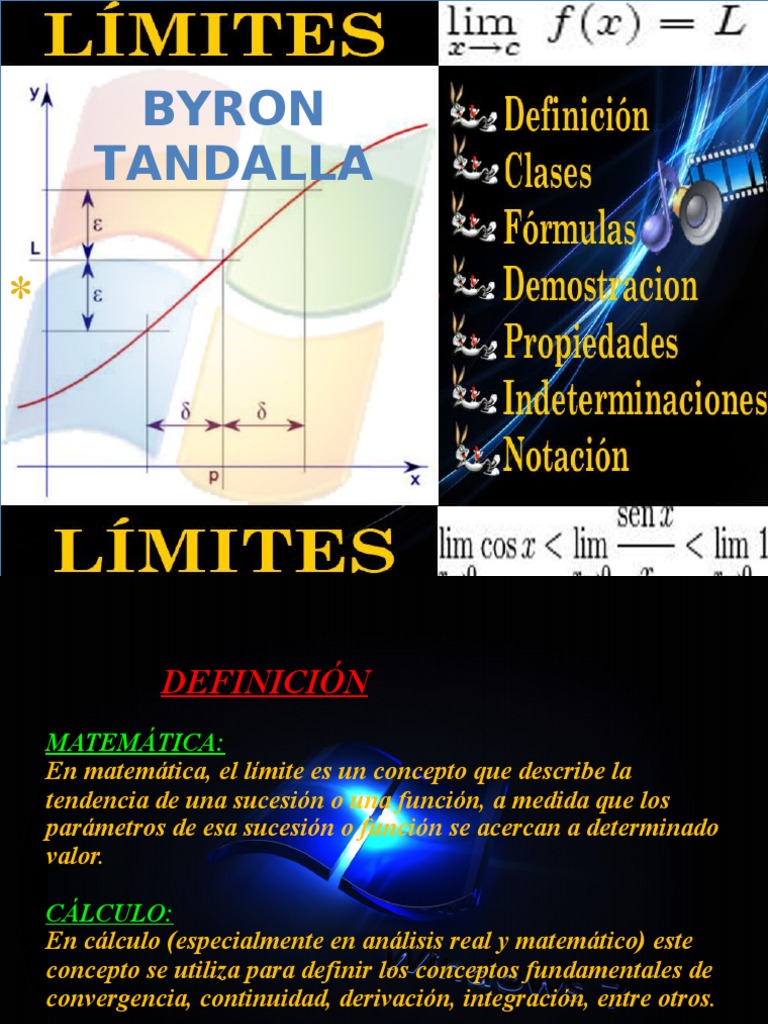 LIMITES MATEMATICOS Límite (Matemáticas) Función