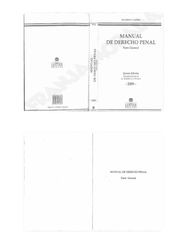 Manual de Derecho Penal Parte General by Ricardo C Nuez Z Lib Compress ...