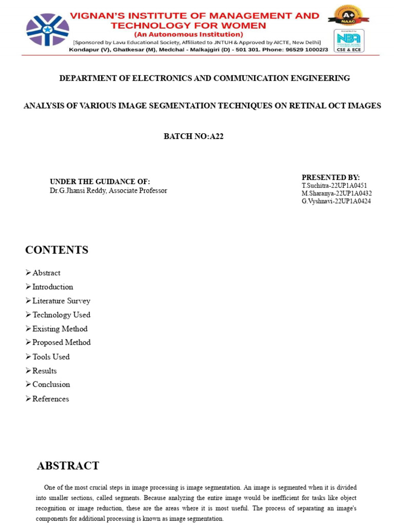 FINAL PPT A22[1]-1 | PDF | Image Segmentation | Computer Engineering