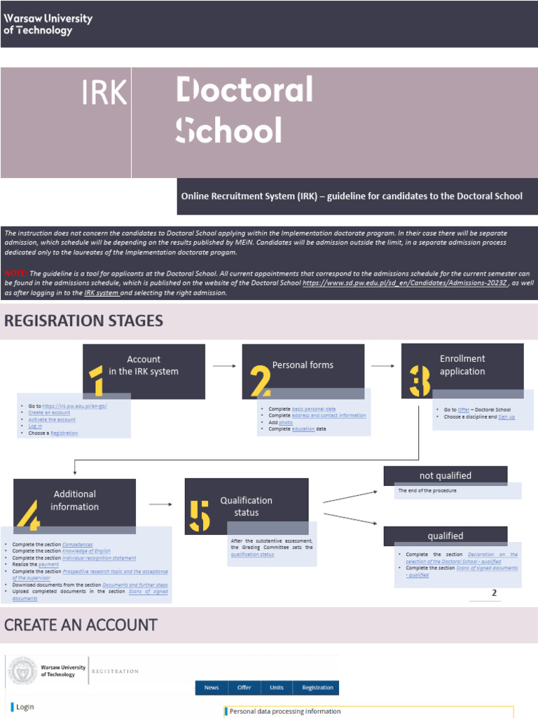 IRK Registration Guideline | PDF | Doctorate | Educational Stages