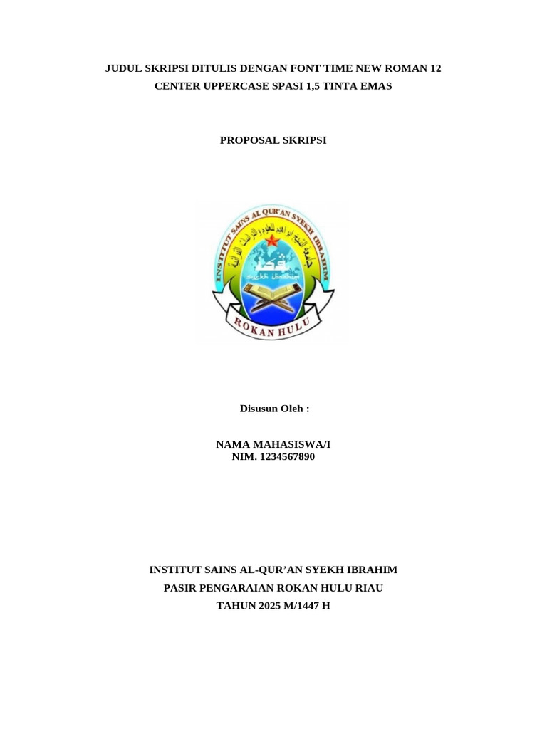 Template Proposal Skripsi | PDF