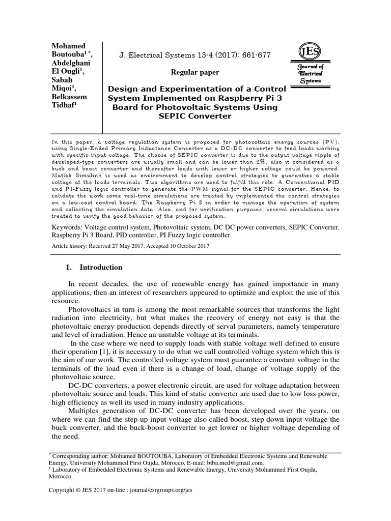 Design and Experimentation of A Control System Imp | PDF | Electronics ...