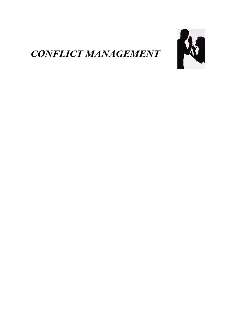 CONFLICT Management Notes | PDF | Brainstorming | Conflict Resolution