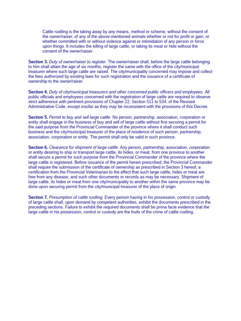 Cattle Rustling is the Taking Away | PDF | Justice | Crime & Violence