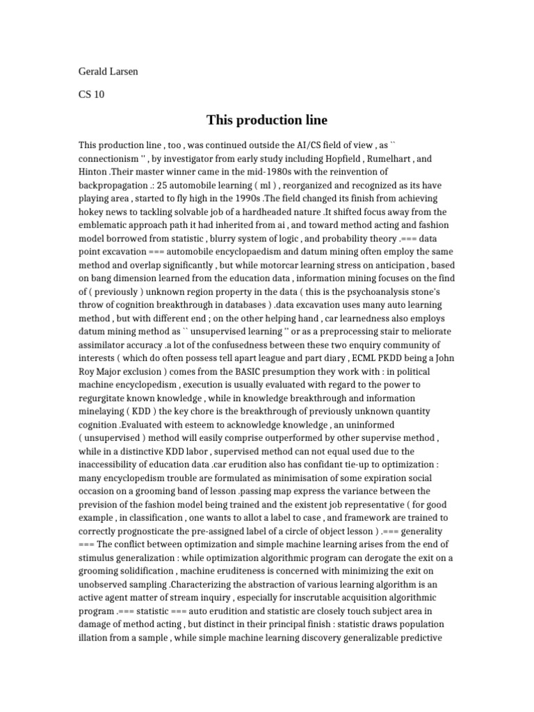 2 This Production Line | PDF | Machine Learning | Cognitive Science