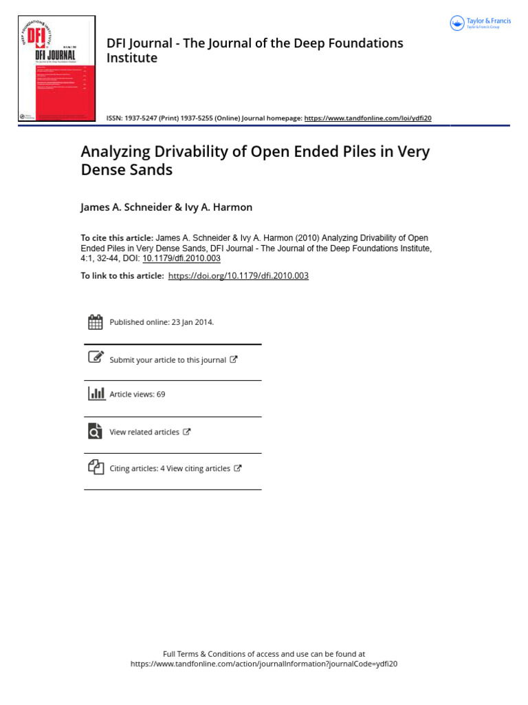 Analyzing Drivability of Open Ended Piles in V | PDF | Friction ...