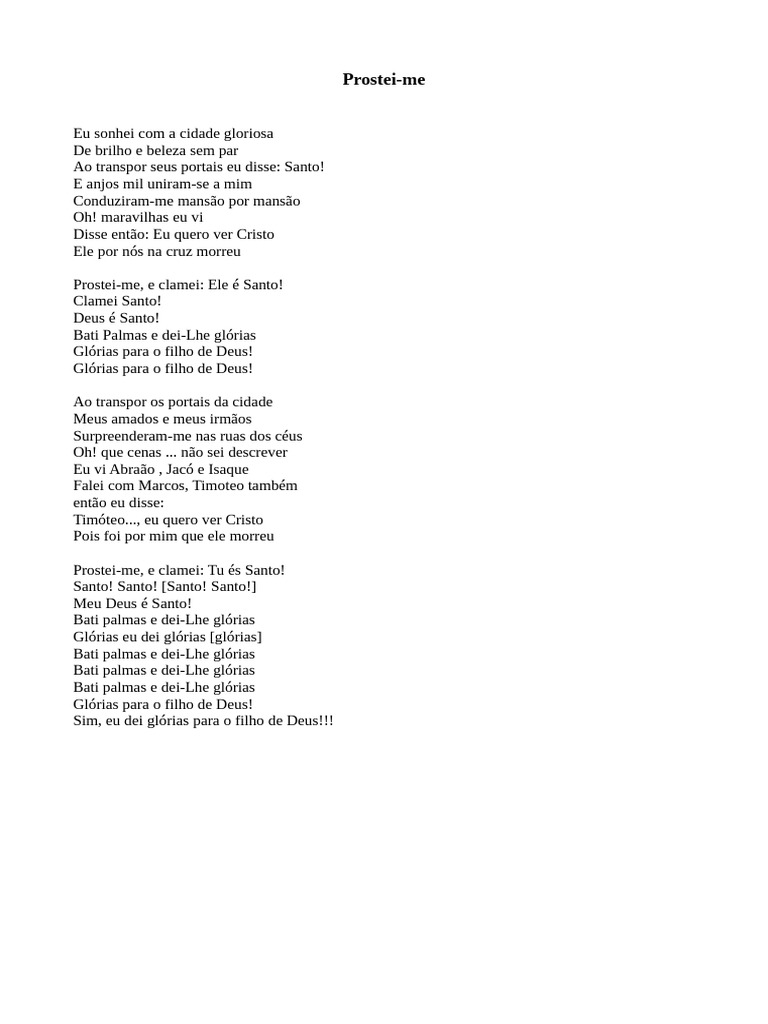 Prostrei Me | PDF