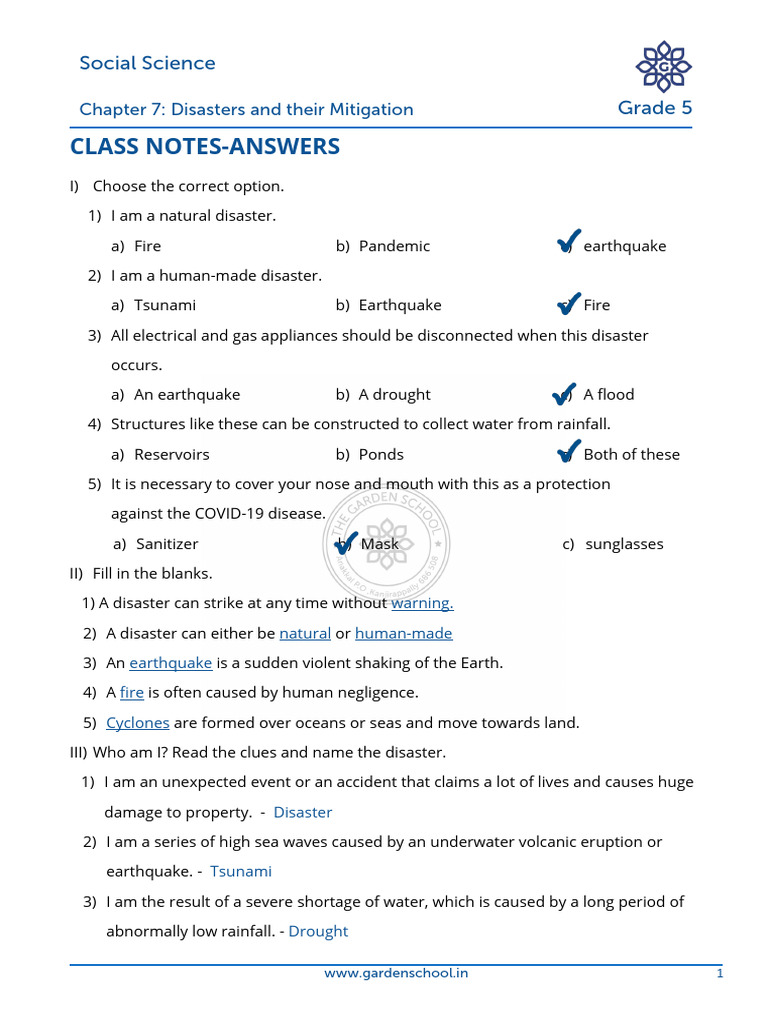 AK CN Grade+5 Social+Science Chapter+7 | PDF | Natural Disasters ...