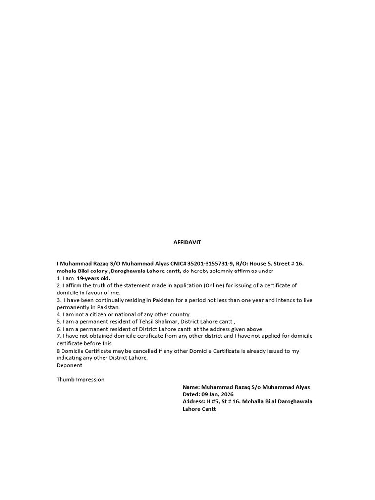 Affidavit | PDF