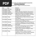 HS Exam Routine 2026 - West Bengal | PDF