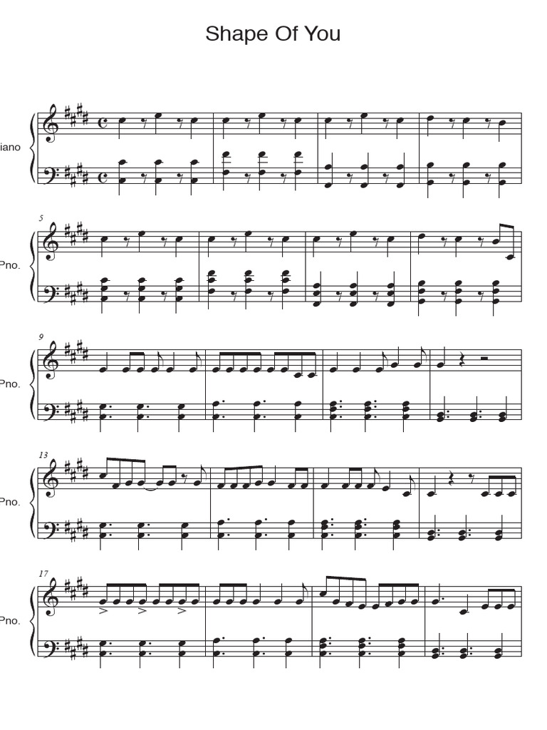 Shape of You - Score | PDF | Échecs