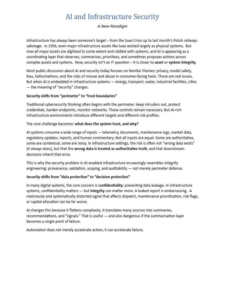 AI and Infrastructure Security Lufkin | PDF | Artificial Intelligence ...