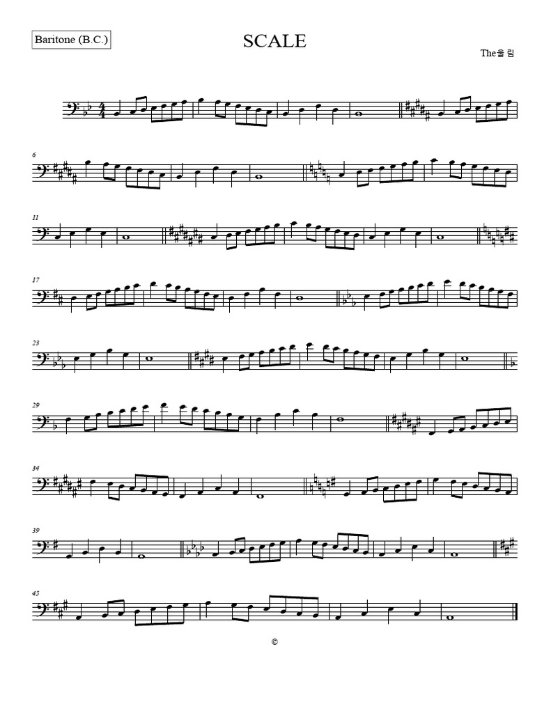 Scale - Baritone (b.c.) | PDF