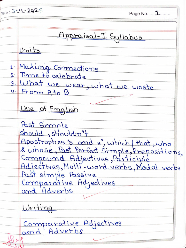 English Unit 1 | PDF
