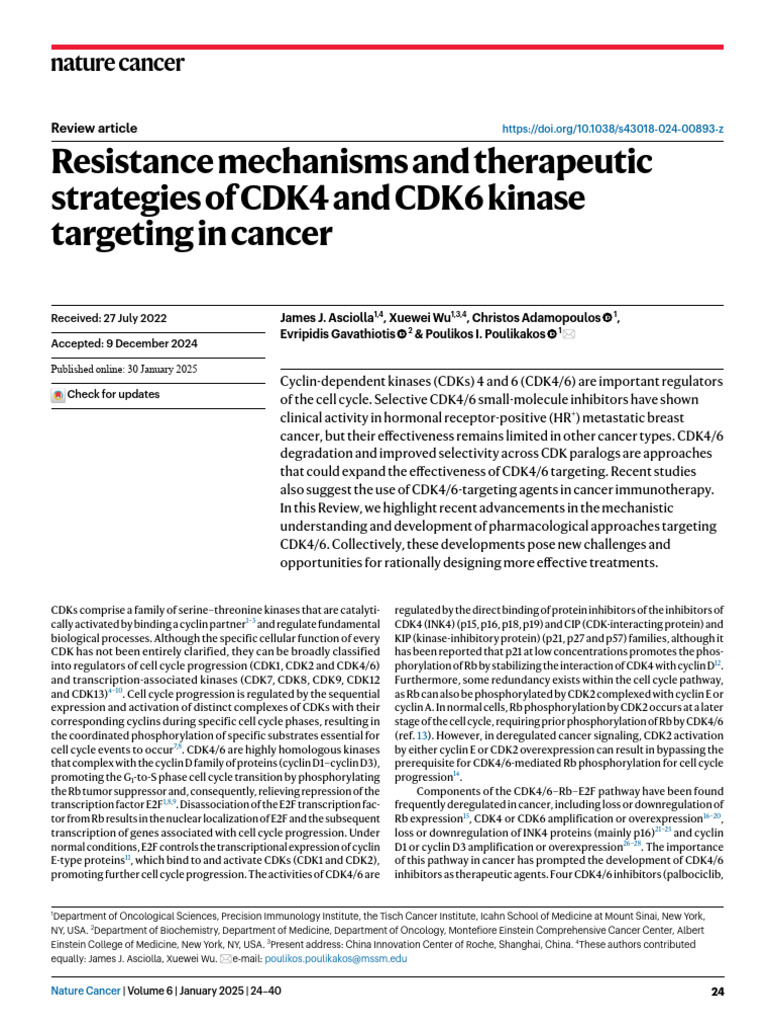 Our Review Article On CDK Targeting in Cancer Is Out 1738431751 | PDF ...