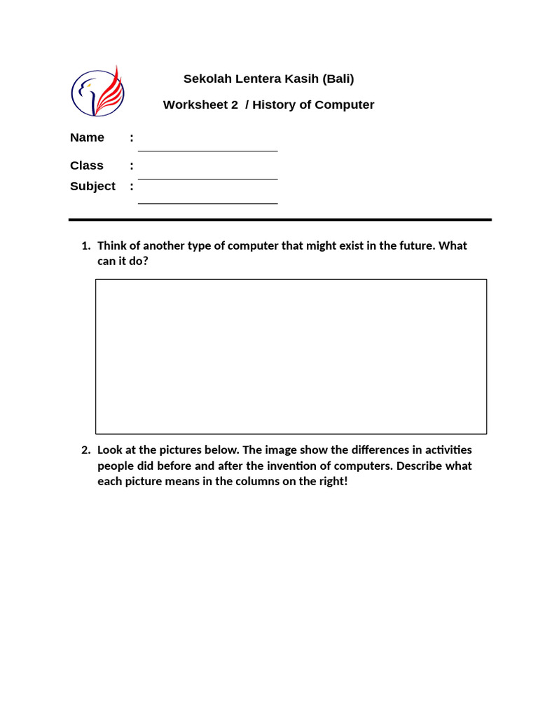 Assignment 2 - Grade 3 - Types of Computer | PDF