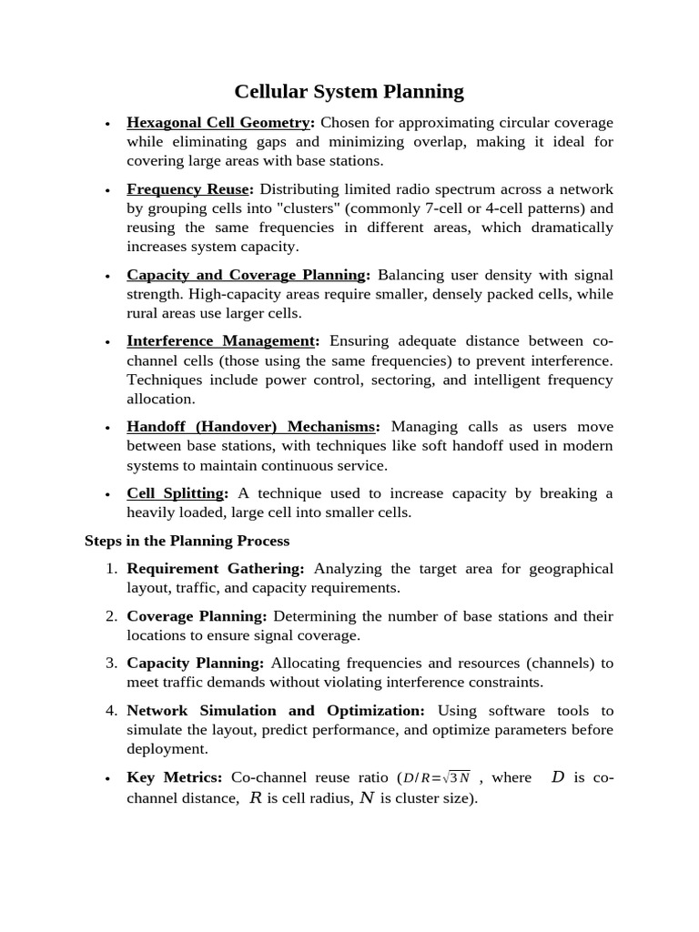 Cellular System Planning | PDF