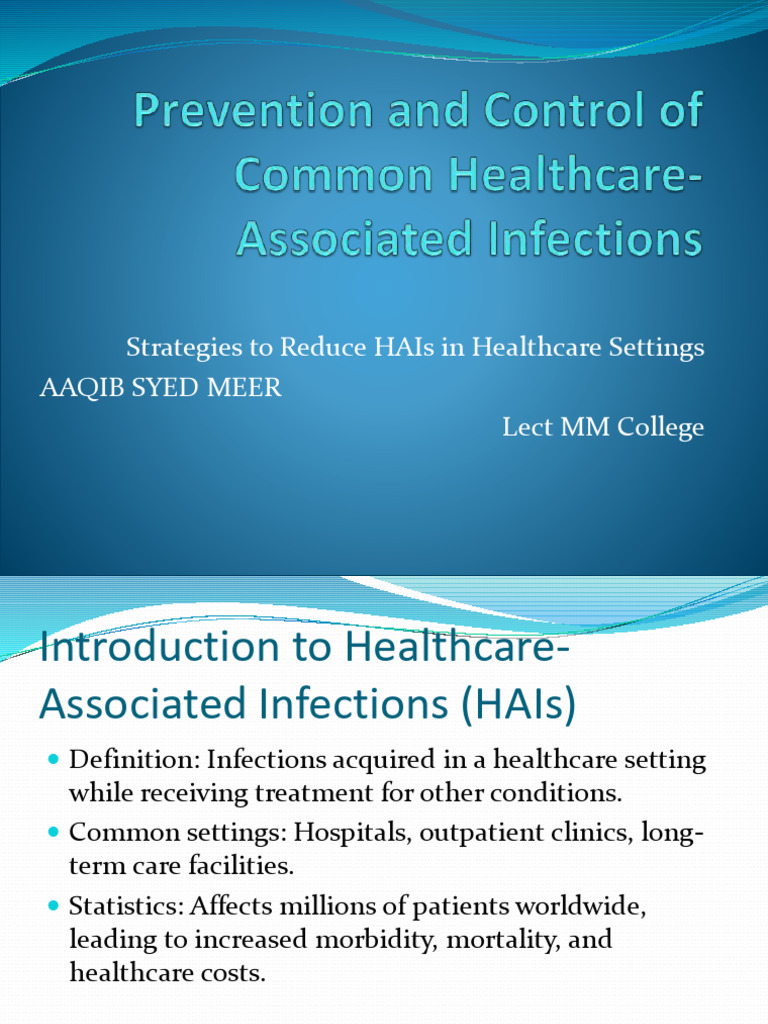 HAI Prevention and Control | PDF | Infection | Clinical Medicine