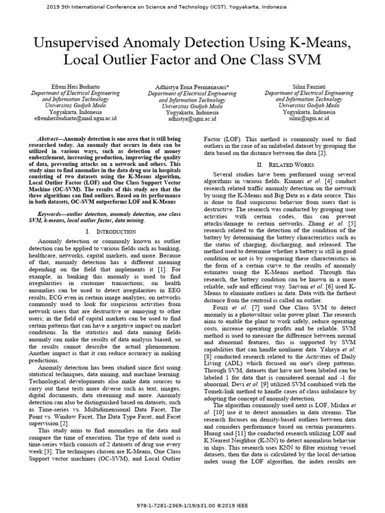 Unsupervised Anomaly Detection Using K-Means Local Outlier Factor and ...