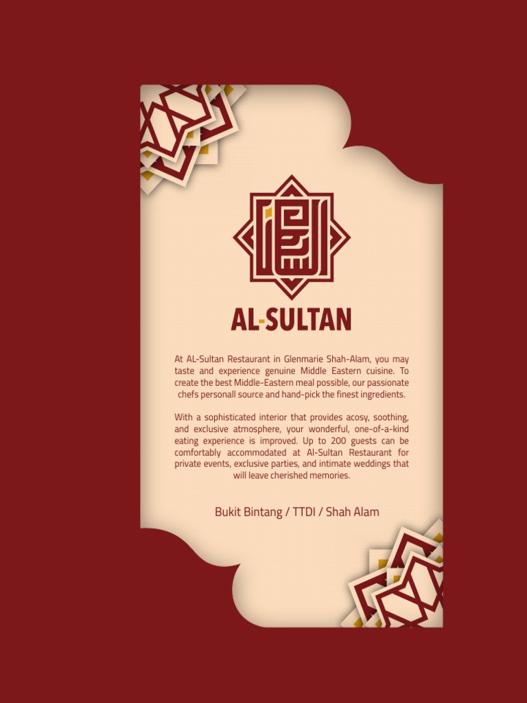 Al Sultan Menu | PDF | Sauce | Tea