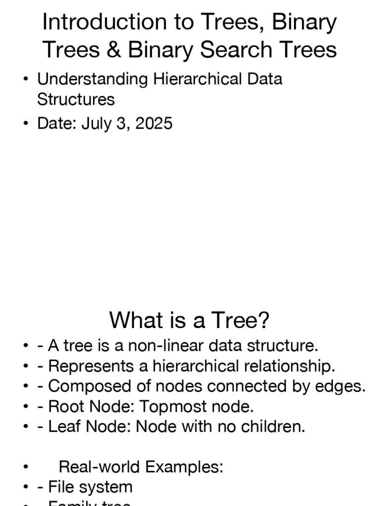 Binary Trees Presentation-20250702183655 | PDF