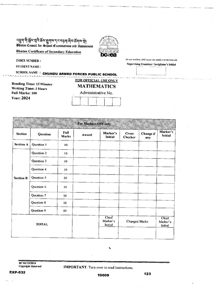 BCSE 2024 Question Paper | PDF