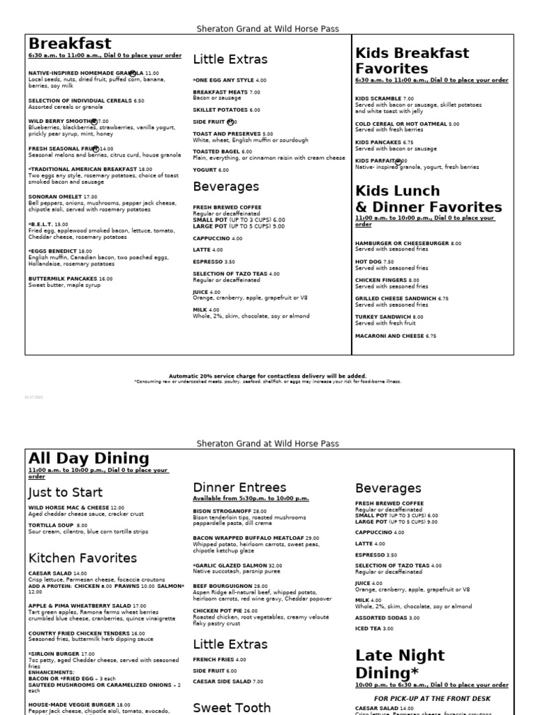 IRD Menu 10.16.2022 (Current) | PDF | Berry | Bacon