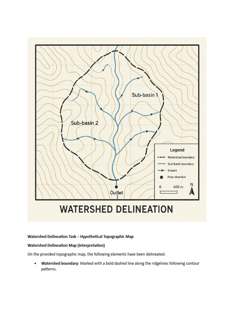 Watershed Delineation Sample | PDF | Drainage Basin | River