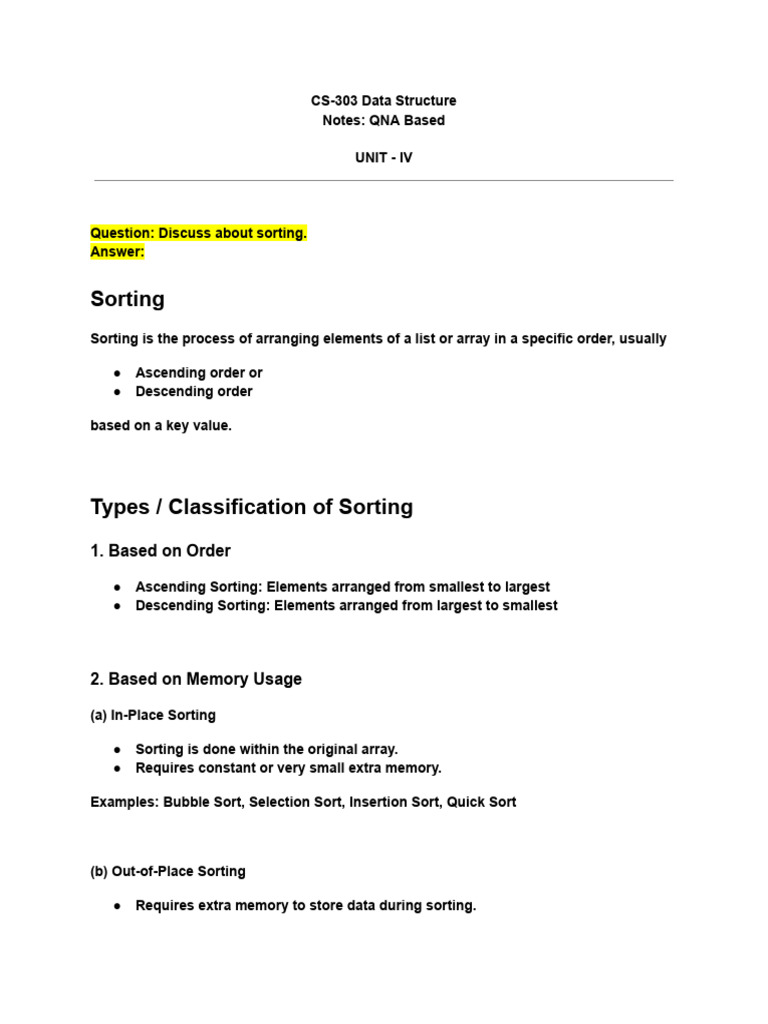 Cs303 DS - Unit 5 Notes | PDF | Database Index | Algorithms