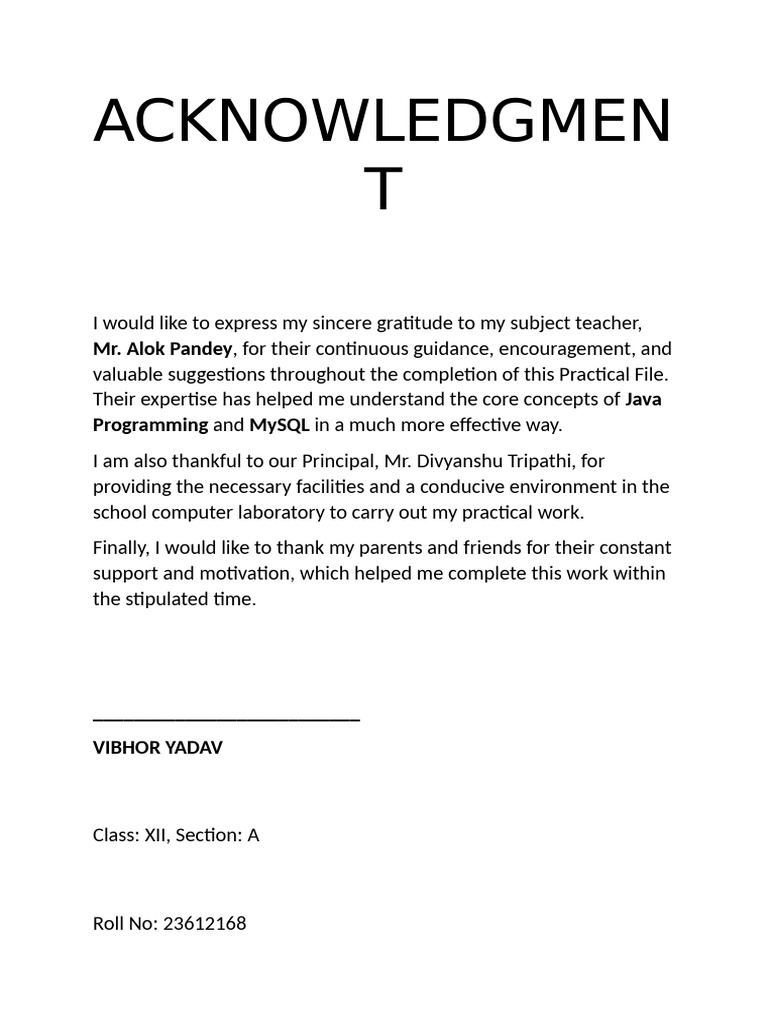 Acknowledgment | PDF