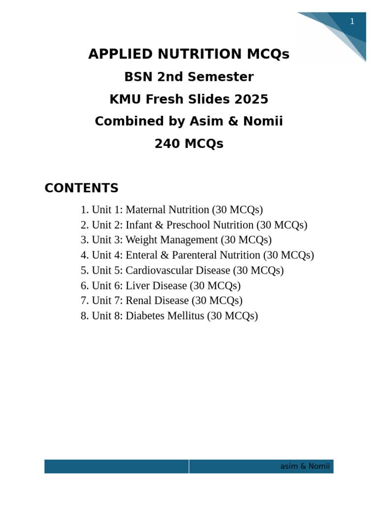 Document Applied Nutrition | PDF | Weight Management | Dieting
