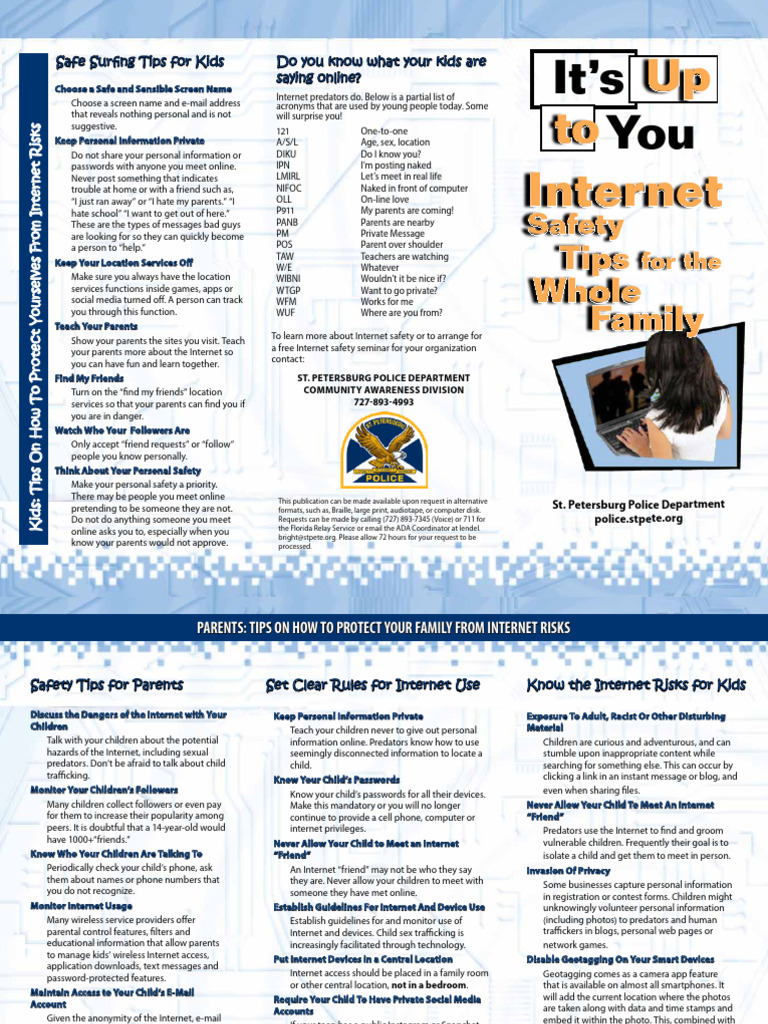 Internet Safety Brochure | PDF | Internet | Cyberspace
