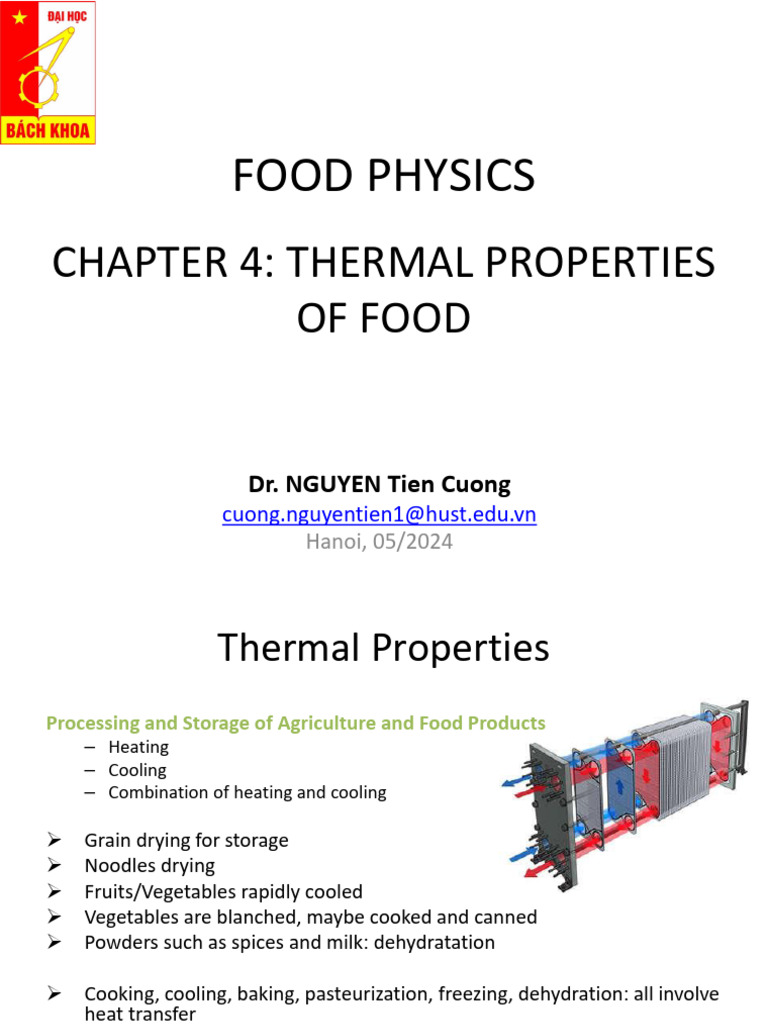 Food Physics NTC 2022 Chapter 4 | PDF | Heat | Heat Transfer