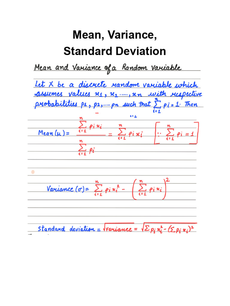 04.mean, Variance, Standard Deviation | PDF